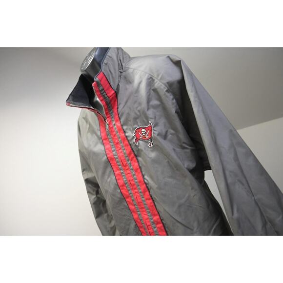 VTG Adidas Windbreaker Lined Track Jacket NFL Tampa Bay Buccaneers Mens Size XL - Picture 1 of 14